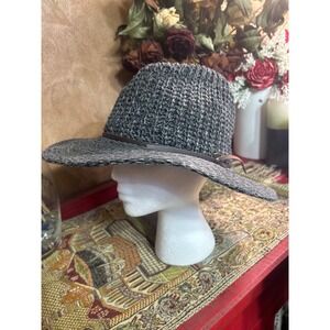 CC Beanie Women's Knit Fedora Hat Grey Fashionable Outdoor Accessory